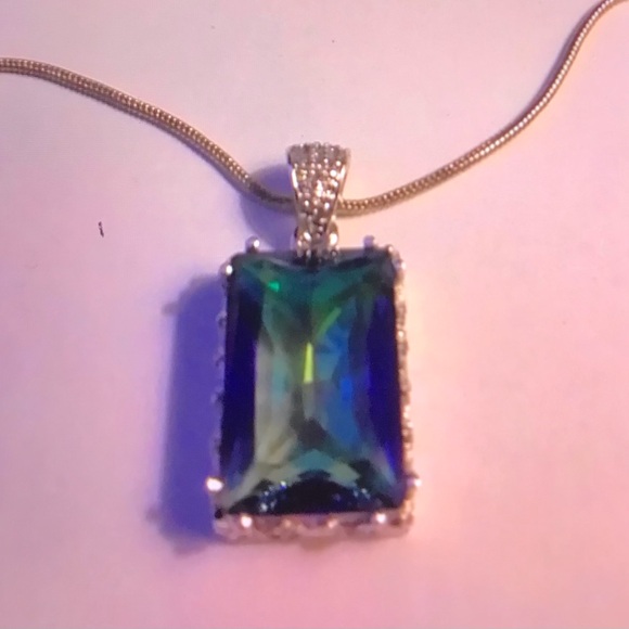 Mystic Topaz 925 Sterling Silver Necklace